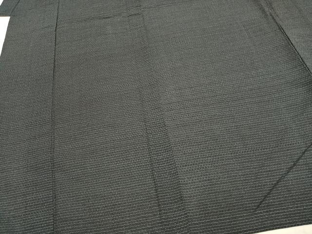 平和屋着物▽男性 単衣 本塩沢 80亀甲 総詰め 正絹 逸品 AABD0090fy