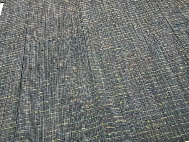 平和屋着物▽上質な紬 単衣 格子 正絹 逸品 AABD0091fy