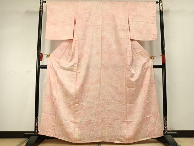 平和屋着物▽上質な小紋 単衣 唐草文 暈し染め 正絹 逸品 AABD0092fy
