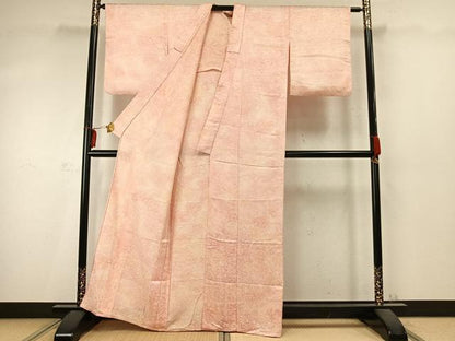 平和屋着物▽上質な小紋 単衣 唐草文 暈し染め 正絹 逸品 AABD0092fy