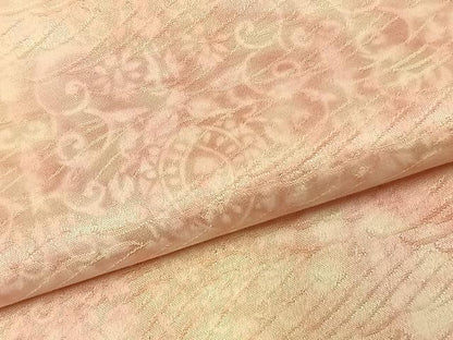 平和屋着物▽上質な小紋 単衣 唐草文 暈し染め 正絹 逸品 AABD0092fy