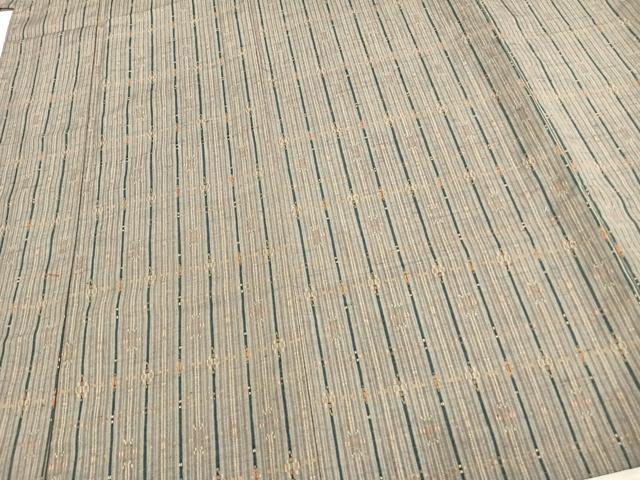 平和屋着物▽上質な紬 単衣 間道 正絹 逸品 AABD0093fy