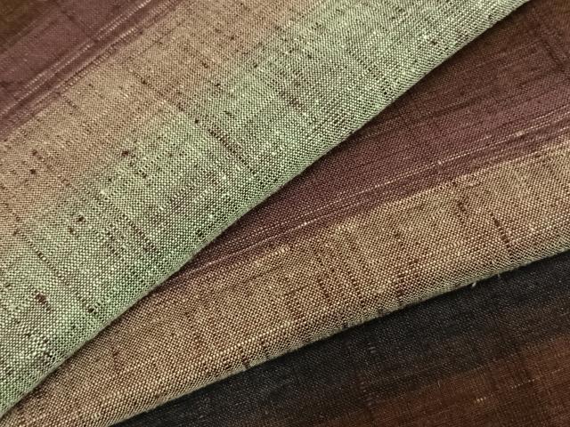 平和屋着物▽上質な紬 単衣 横段文 正絹 逸品 AABD0099fy