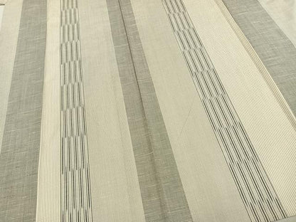 平和屋着物▽上質な紬 単衣 間道 正絹 逸品 AABD0105fy