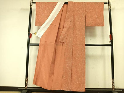 平和屋着物▽洗える最高級着物 ＜英＞はなぶさ謹製 小紋 単衣 草花文 洗える着物 AABD0106fy
