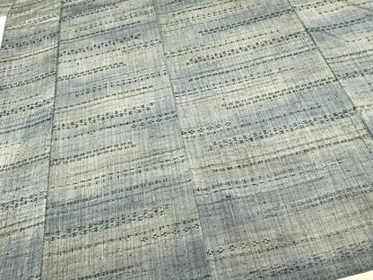 平和屋着物▽上質な紬 単衣 横段文 正絹 逸品 未使用 AABD0110fy