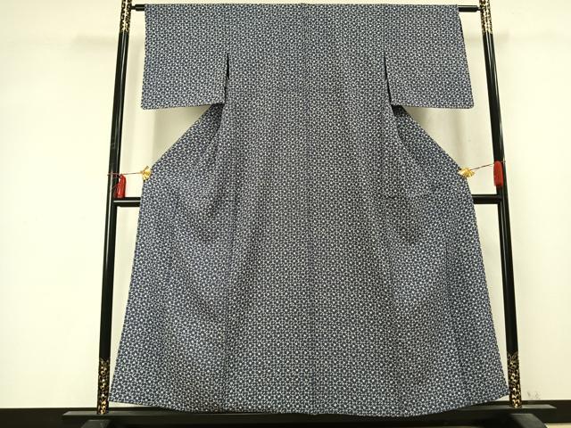 平和屋着物▽上質な小紋　単衣　花尽くし　正絹　逸品　AABD0112fy