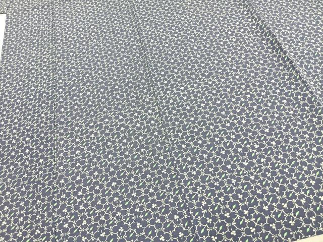 平和屋着物▽上質な小紋　単衣　花尽くし　正絹　逸品　AABD0112fy