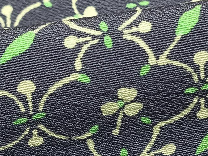 平和屋着物▽上質な小紋　単衣　花尽くし　正絹　逸品　AABD0112fy