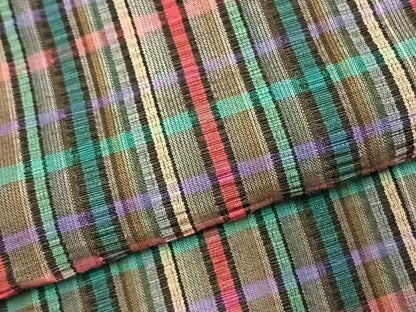 平和屋着物▽上質な小紋 単衣 格子 正絹 逸品 AABD0113fy
