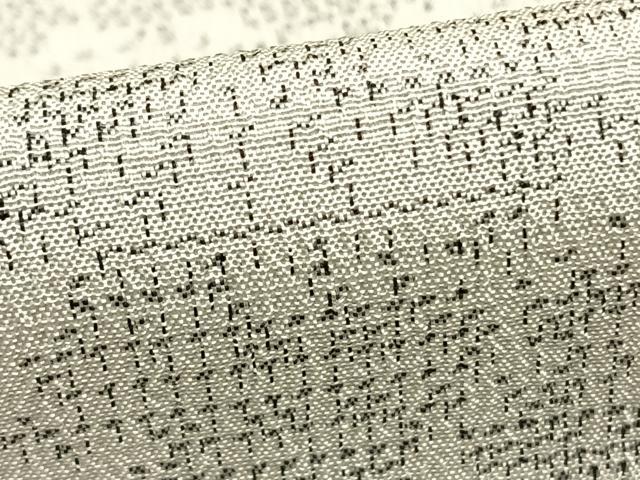 平和屋着物▽本塩沢 単衣 風景文 正絹 逸品 AABD0119fy