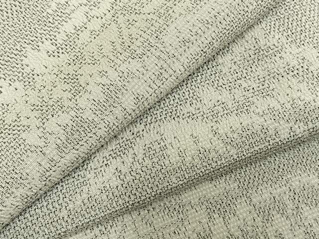 平和屋着物▽本塩沢 単衣 風景文 正絹 逸品 AABD0119fy