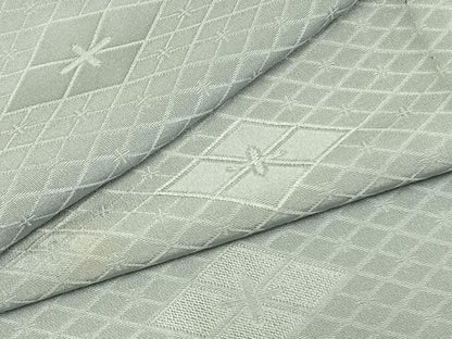 平和屋着物▽上質な色無地 単衣 菱地紋 湊鼠色 正絹 逸品 AABD0122fy