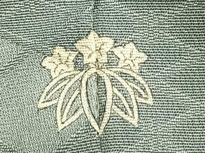 平和屋着物▽上質な色無地 単衣 菱地紋 湊鼠色 正絹 逸品 AABD0122fy