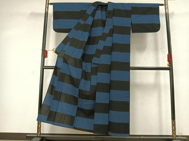 平和屋着物▽小紋 単衣 横段文 AABD0123fy