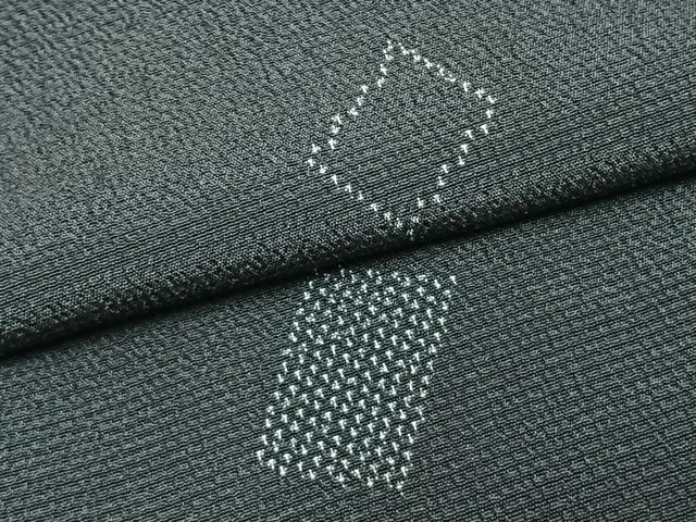 平和屋着物▽本塩沢 訪問着 単衣 色紙重ね文 正絹 逸品 AABD0124fy