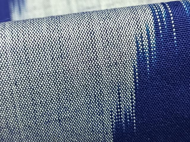 平和屋着物▽上質な紬 単衣 幾何学文様 正絹 逸品 AABD0129fy