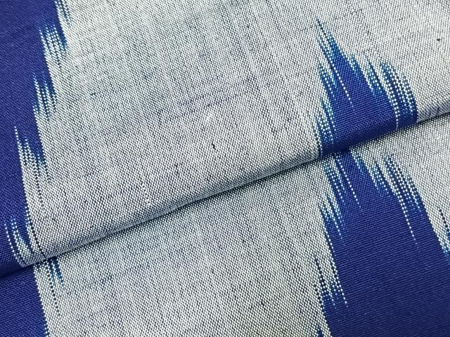 平和屋着物▽上質な紬 単衣 幾何学文様 正絹 逸品 AABD0129fy