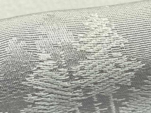 平和屋着物▽上質な色無地 単衣 樹林地紋 牡丹鼠色 正絹 逸品 AABD0131fy