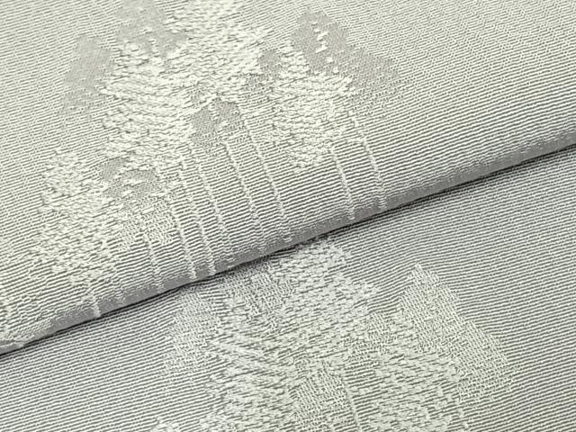 平和屋着物▽上質な色無地 単衣 樹林地紋 牡丹鼠色 正絹 逸品 AABD0131fy
