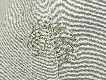 平和屋着物▽上質な色無地 単衣 樹林地紋 牡丹鼠色 正絹 逸品 AABD0131fy