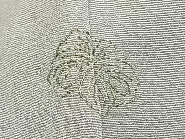 平和屋着物▽上質な色無地 単衣 樹林地紋 牡丹鼠色 正絹 逸品 AABD0131fy
