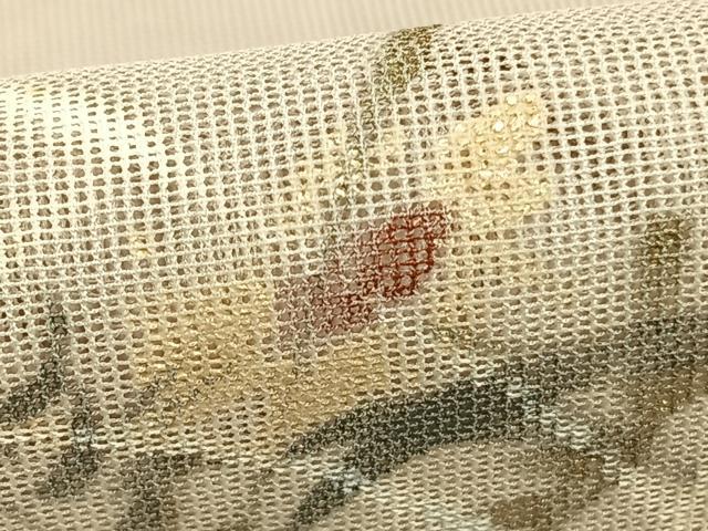 平和屋着物▽訪問着 無双 紗袷 紗×紗 手描き 風景花文 暈し染め 正絹 逸品 AABD0135fy