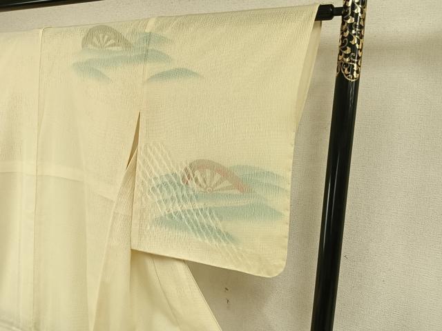 平和屋着物▽訪問着 無双 紗袷 紗×絽 片輪車 金彩 正絹 逸品 未使用 AABD0137fy
