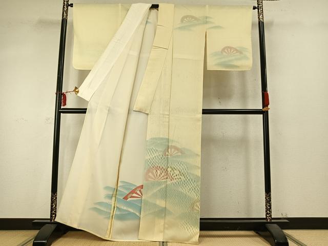 平和屋着物▽訪問着 無双 紗袷 紗×絽 片輪車 金彩 正絹 逸品 未使用 AABD0137fy