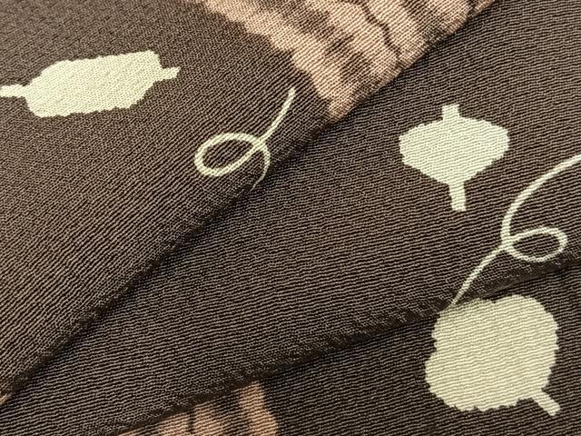 平和屋着物▽上質な小紋 単衣 駒 正絹 逸品 AABD0138fy