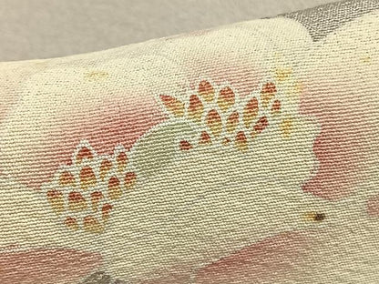 平和屋着物▽訪問着 単衣 友禅 作家物 枝花文 正絹 逸品 AABD0139fy
