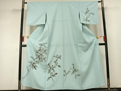 平和屋着物▽洗える最高級着物 ＜英＞はなぶさ謹製 訪問着 単衣 手描き 南天文 洗える着物 AABD0140fy