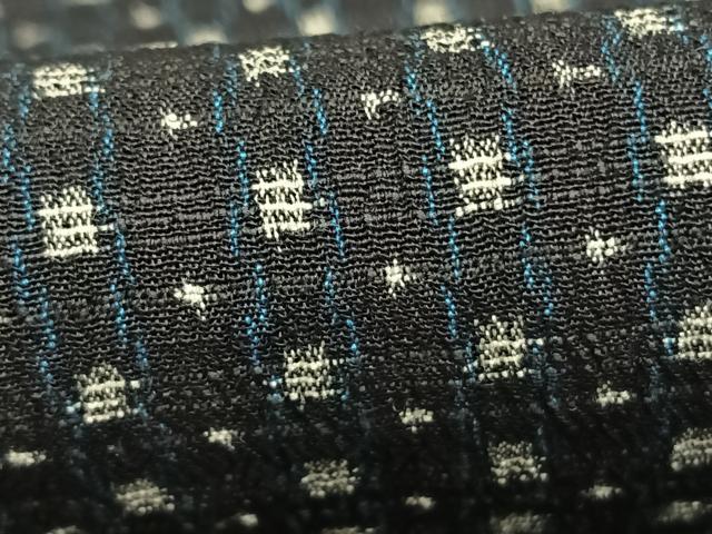 平和屋着物▽上質な紬 単衣 抽象文様 正絹 逸品 AABD0142fy