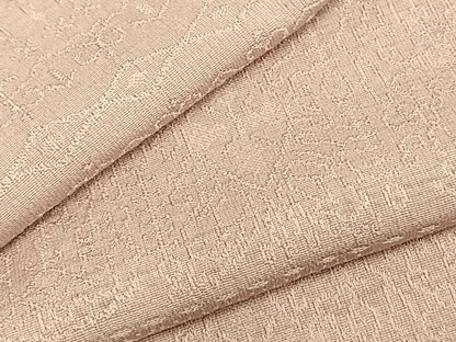 平和屋着物▽上質な色無地 単衣 横段地紋 灰桜色 正絹 逸品 AABD0145fy