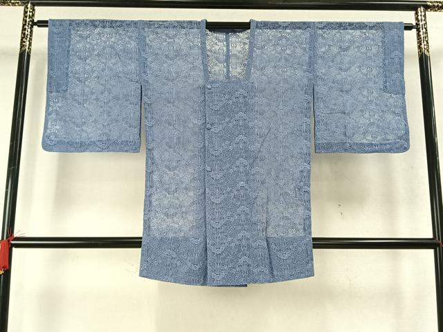 平和屋着物▽道行コート スリーシーズン 春夏秋 塵除け 草花文 正絹 逸品 AABD0148fy