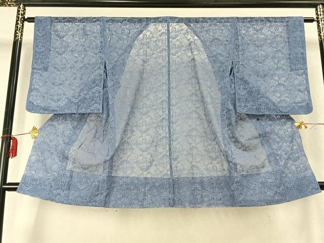 平和屋着物▽道行コート スリーシーズン 春夏秋 塵除け 草花文 正絹 逸品 AABD0148fy