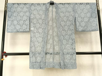 平和屋着物▽長羽織　スリーシーズン　春夏秋　塵除け　総レース　花尽くし　AABD0149fy