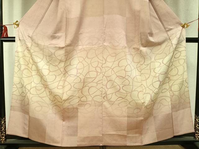 平和屋着物▽訪問着 単衣 幾何学文様 正絹 逸品 AABD0152fy