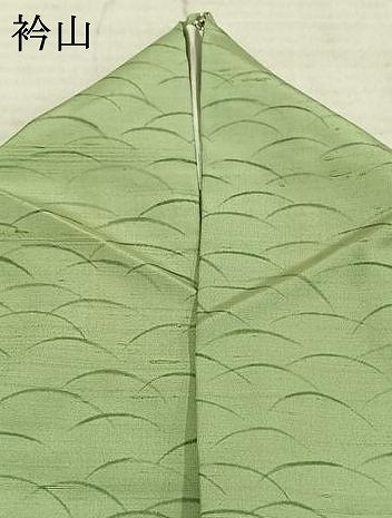 平和屋着物▽上質な小紋 単衣 紬地 手描き 芝文 正絹 逸品 AABD0161fy