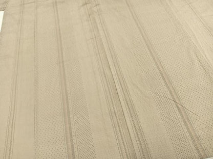 平和屋着物▽上質な紬 単衣 間道 正絹 逸品 AABD0162fy