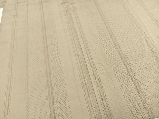 平和屋着物▽上質な紬 単衣 間道 正絹 逸品 AABD0162fy