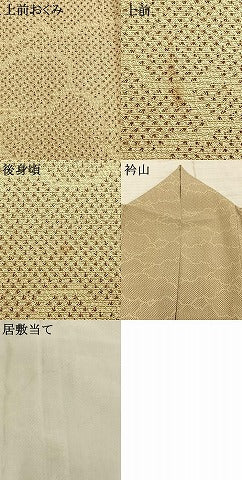 平和屋着物▽本塩沢 単衣 雲取り文 正絹 逸品 AABD0165fy