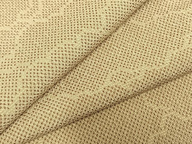 平和屋着物▽本塩沢 単衣 雲取り文 正絹 逸品 AABD0165fy