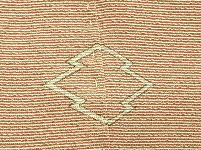 平和屋着物▽上質な色無地 単衣 お召縮緬 虹色 正絹 逸品 AABD0176fy
