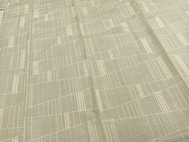 平和屋着物▽上質な紬 単衣 切嵌文 正絹 逸品 AABD0183fy