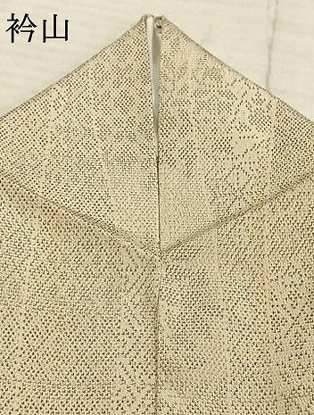 平和屋着物▽本塩沢 単衣 立涌文 正絹 逸品 AABD0192fy