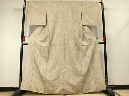 平和屋着物▽本塩沢 単衣 立涌文 正絹 逸品 AABD0192fy