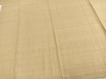 平和屋着物▽男性 本場結城紬 重要無形文化財 単衣 色無地 枯色 正絹 逸品 未使用 AABD0199fy