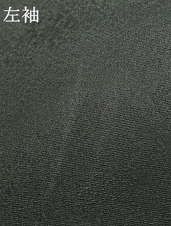 平和屋着物▽訪問着 単衣 駒刺繍 雲取り熨斗花文 黒地 金彩 正絹 逸品 AABD0200fy