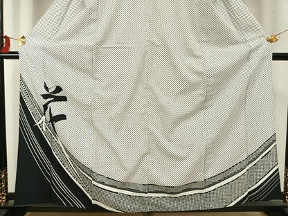 平和屋着物▽訪問着 単衣 花 鹿の子文 洗える着物 AABD0203fy